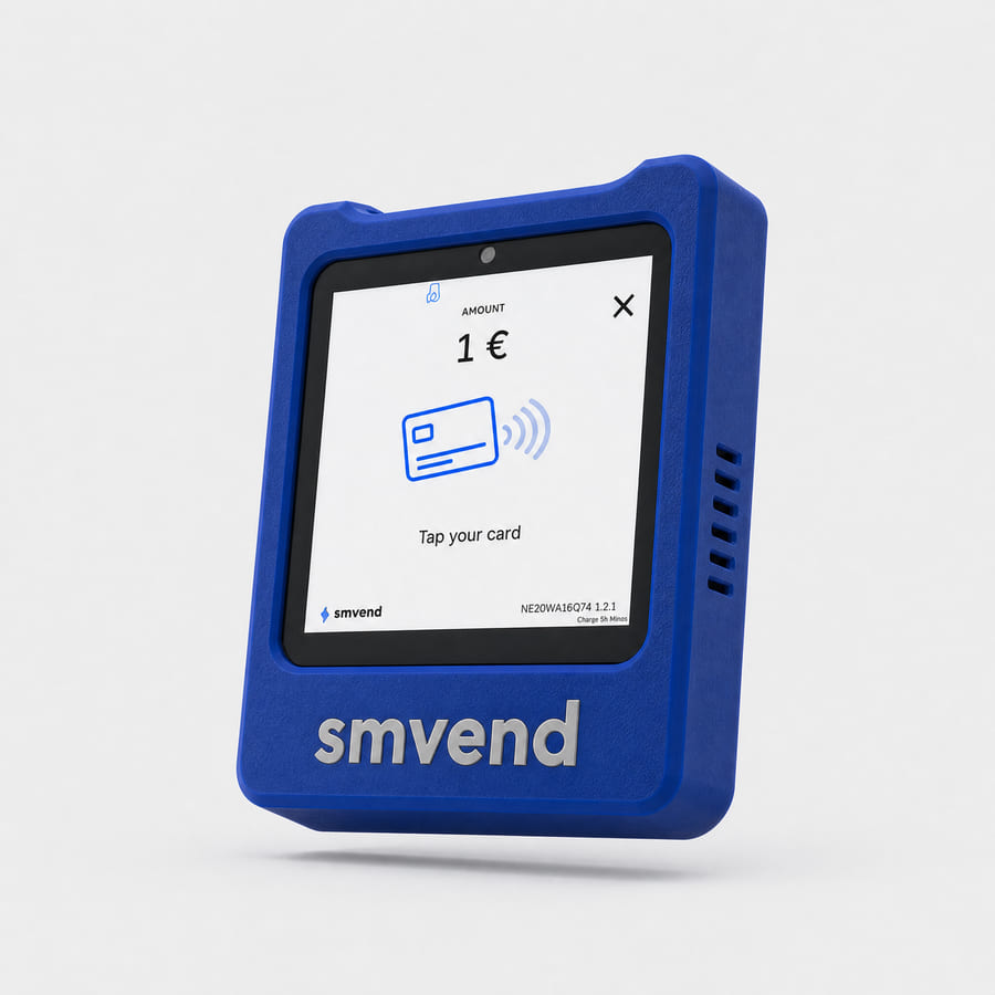 myPOS Flex im SmVend-Gehäuse, Blau